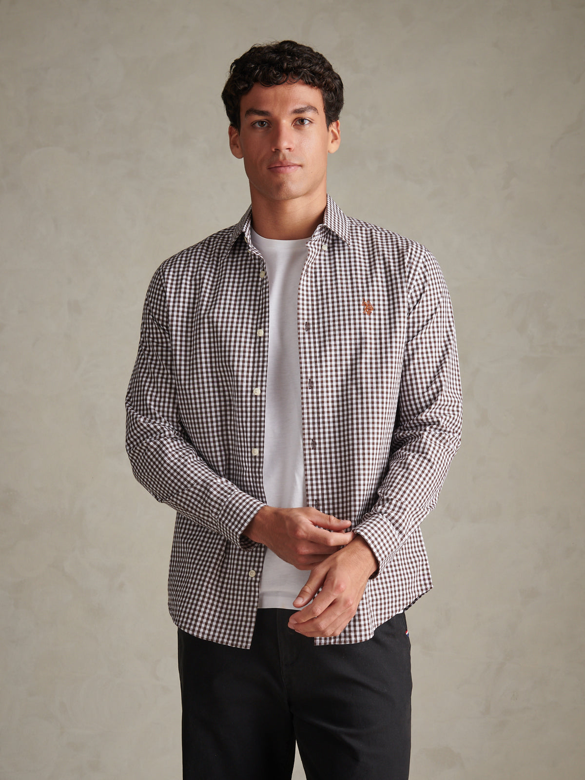Mens Gingham Shirt Bracken