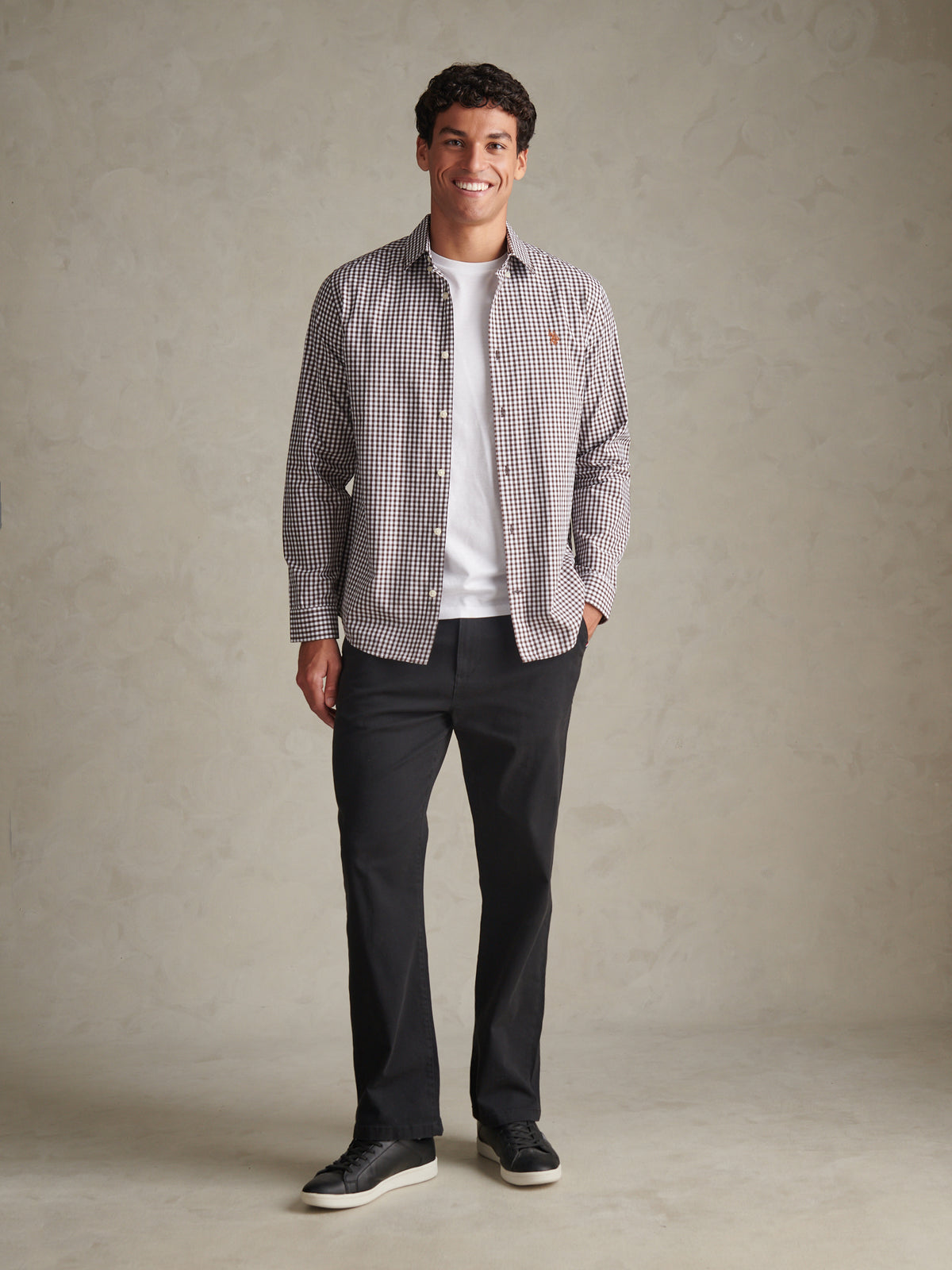 Mens Gingham Shirt Bracken