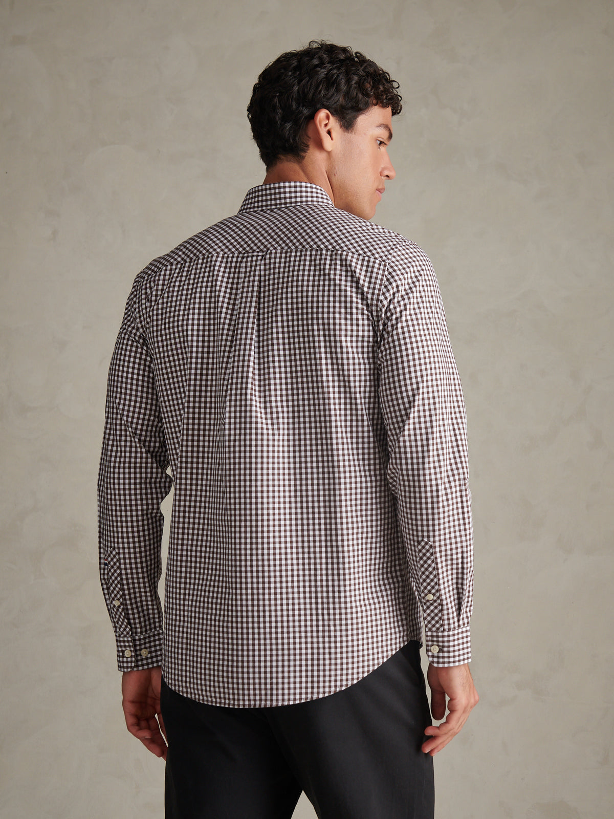 Mens Gingham Shirt Bracken