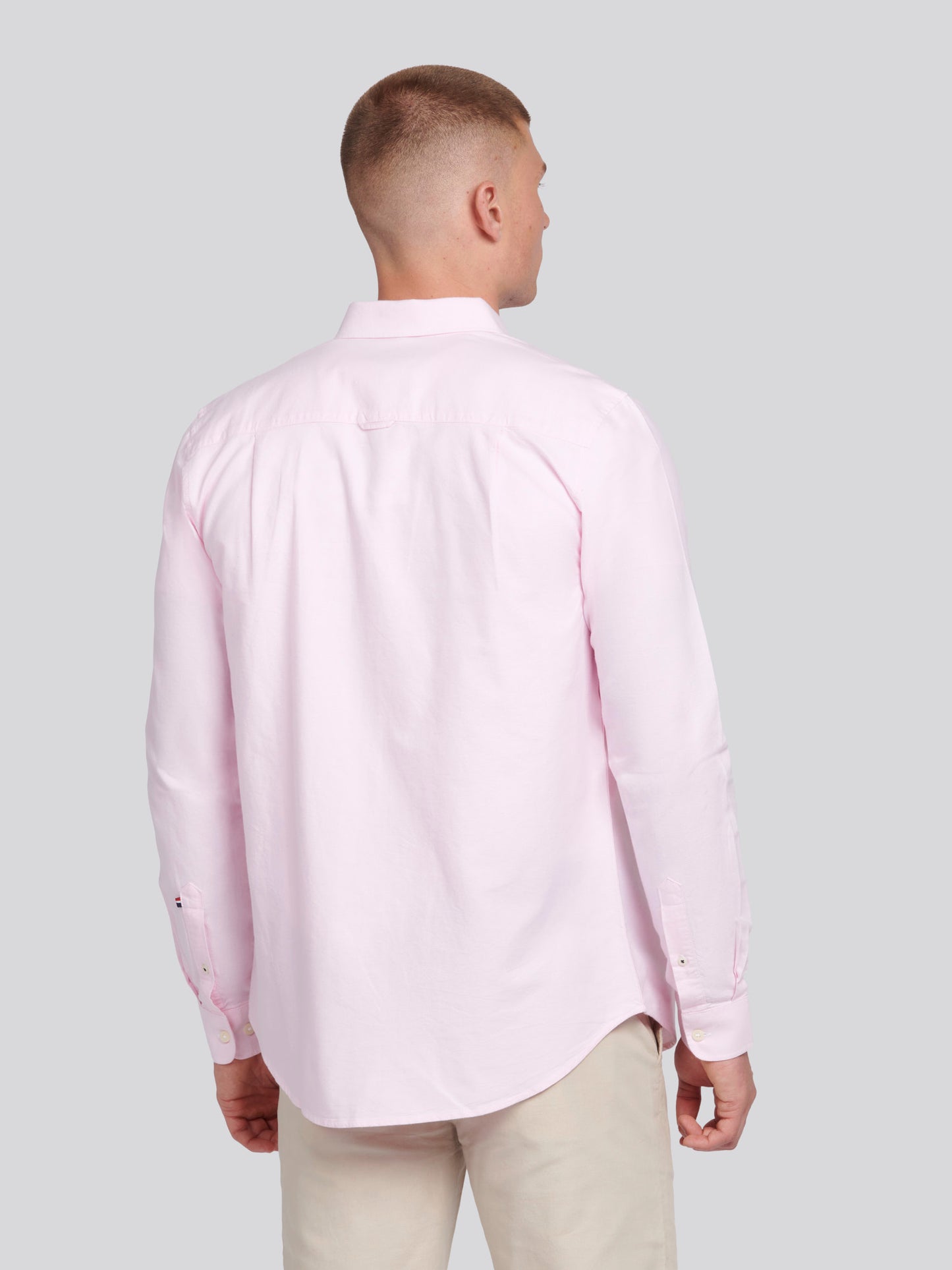 Mens Peached Oxford Shirt  in Orchid Pink