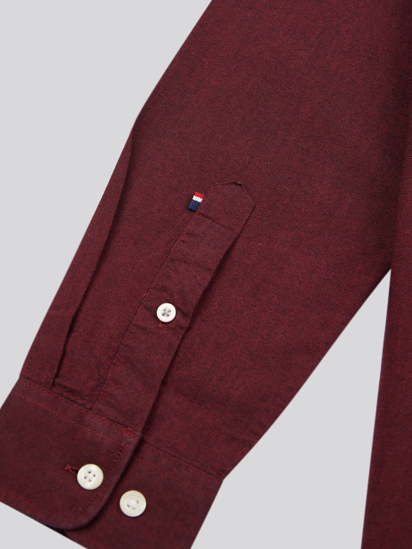 Mens Peached Oxford Shirt  in Tibetan Red