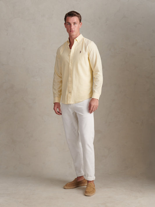 Mens Peached Oxford Shirt French Vanilla