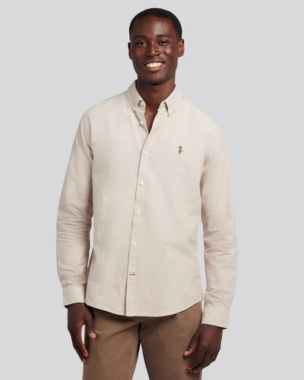 Mens Peached Oxford Shirt  in Atmosphere