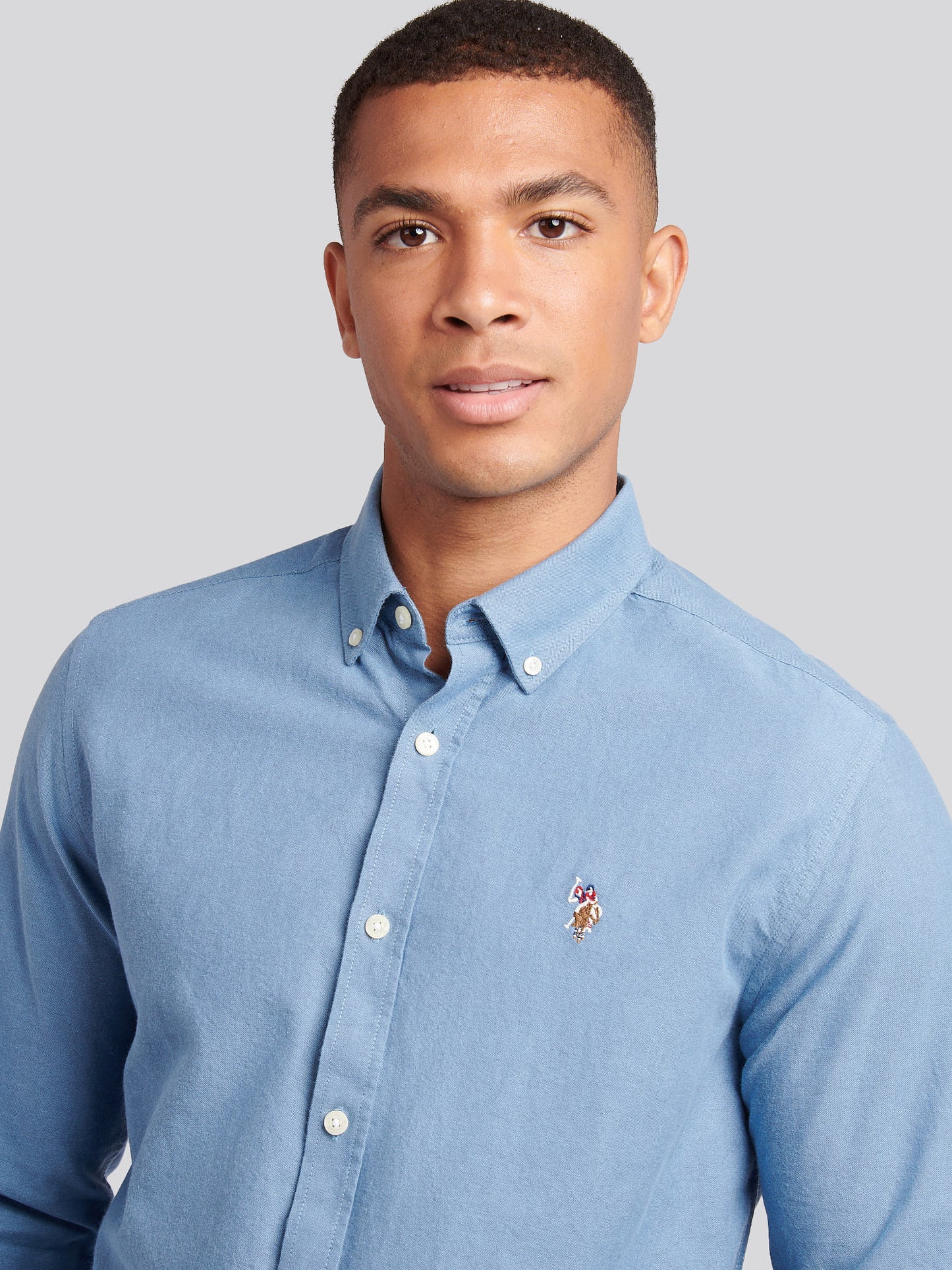 Mens Peached Oxford Shirt  in Vintage Indigo