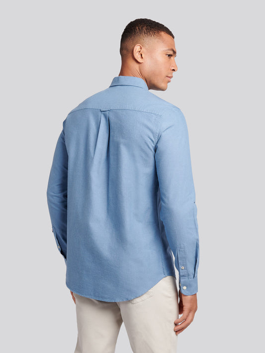 Mens Peached Oxford Shirt  in Vintage Indigo