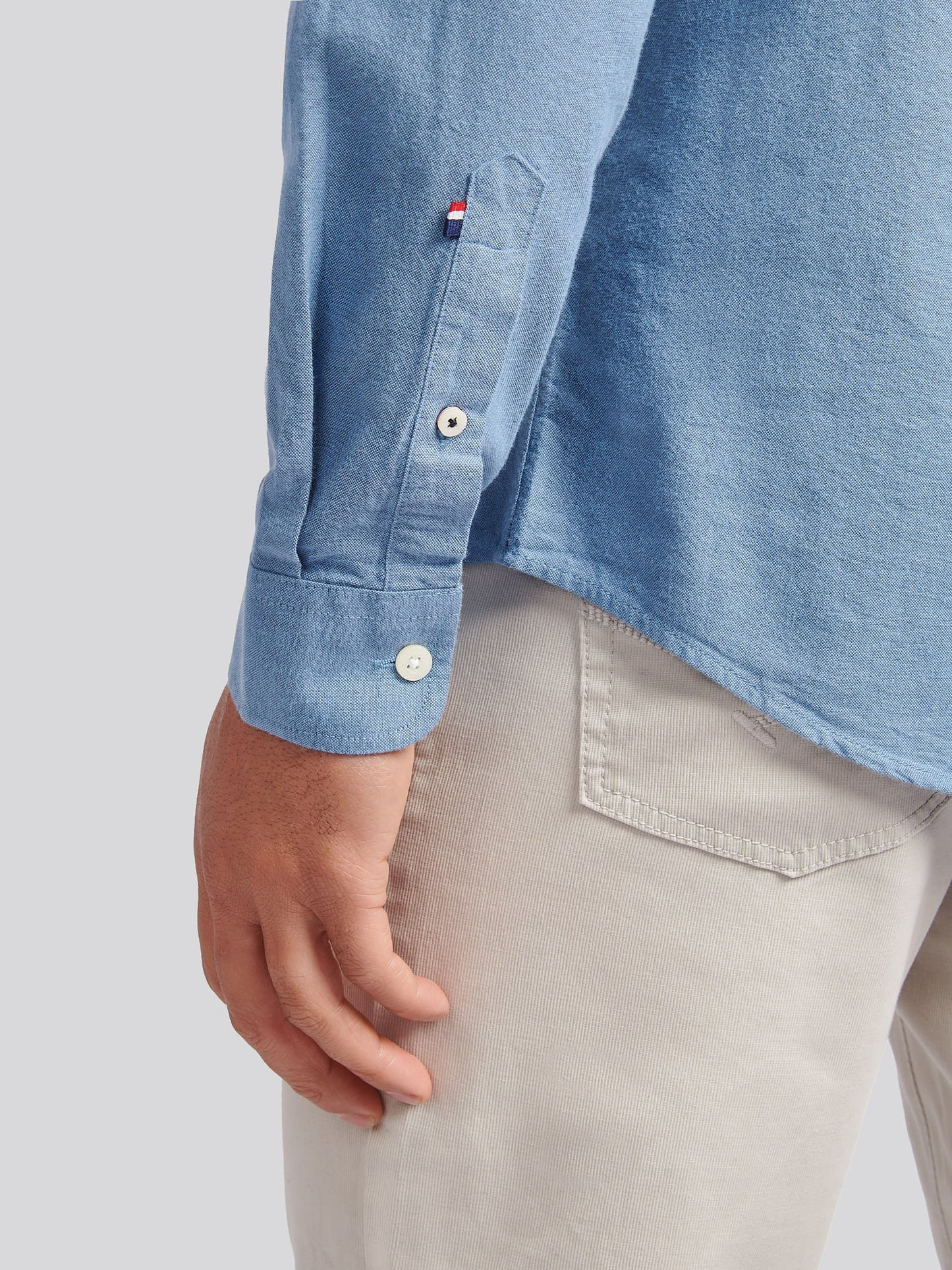Mens Peached Oxford Shirt  in Vintage Indigo