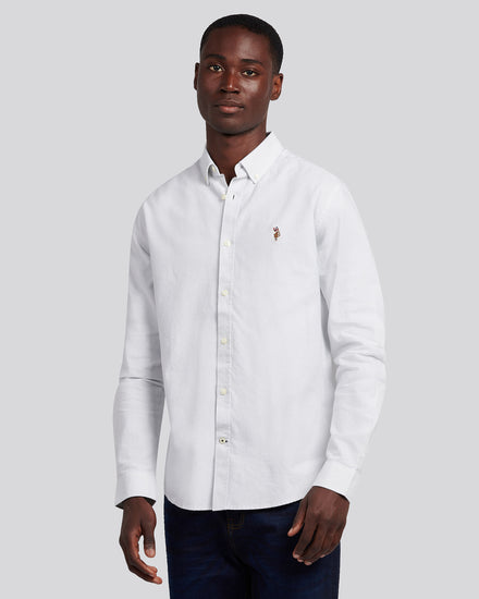 Mens Peached Oxford Shirt  in Oyster Mushroom