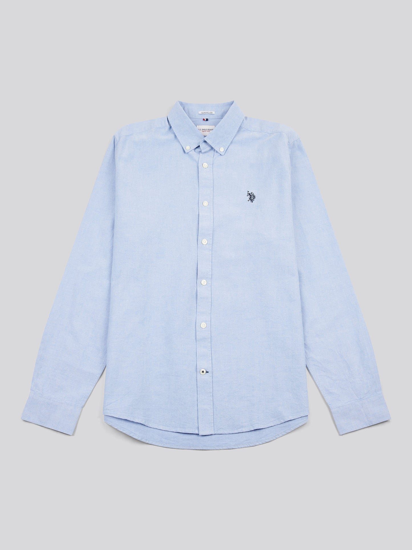 Mens Peached Oxford Shirt  in Blue Yonder / Dark Sapphire DHM
