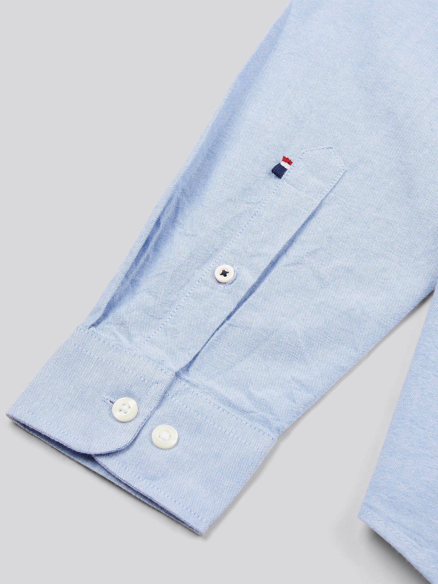 Mens Peached Oxford Shirt  in Blue Yonder / Dark Sapphire DHM