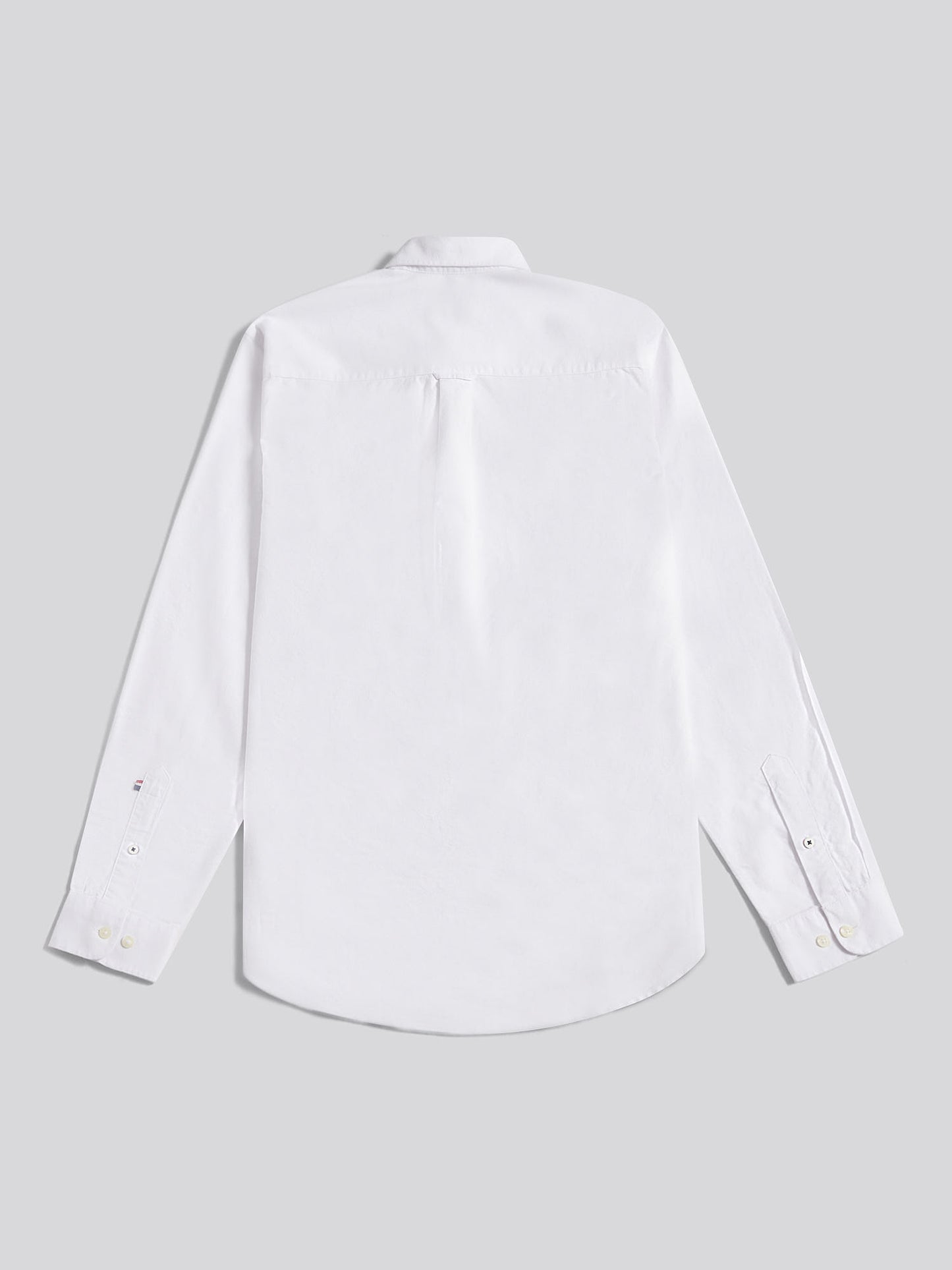 Mens Peached Oxford Shirt  in White / Dark Sapphire Navy DHM