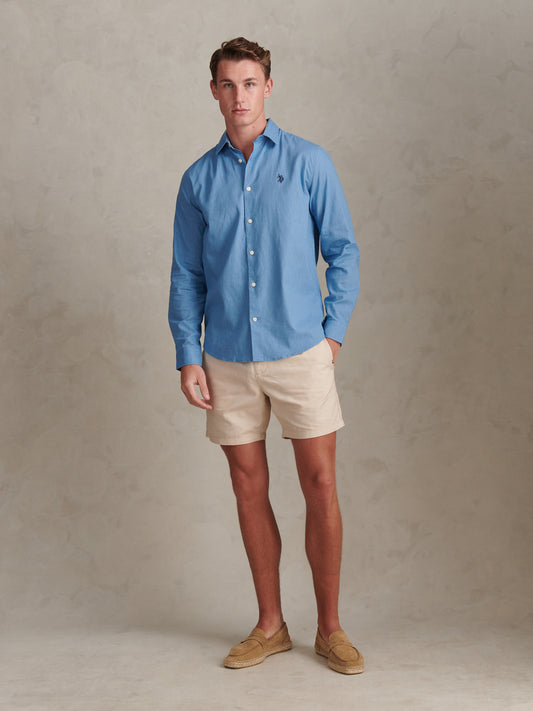 Mens Linen Blend Shirt Riviera