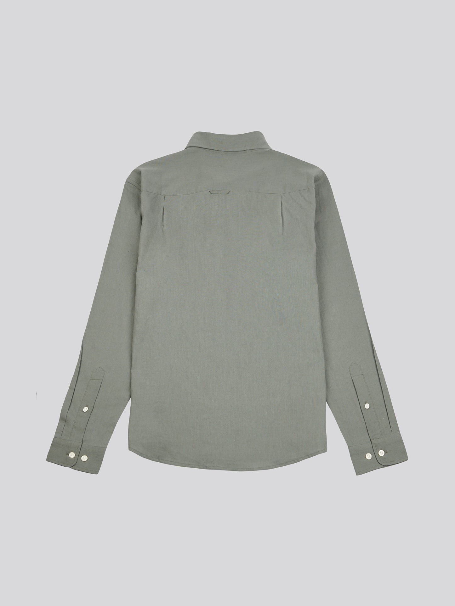 Mens Linen Blend Shirt in Mulled Basil