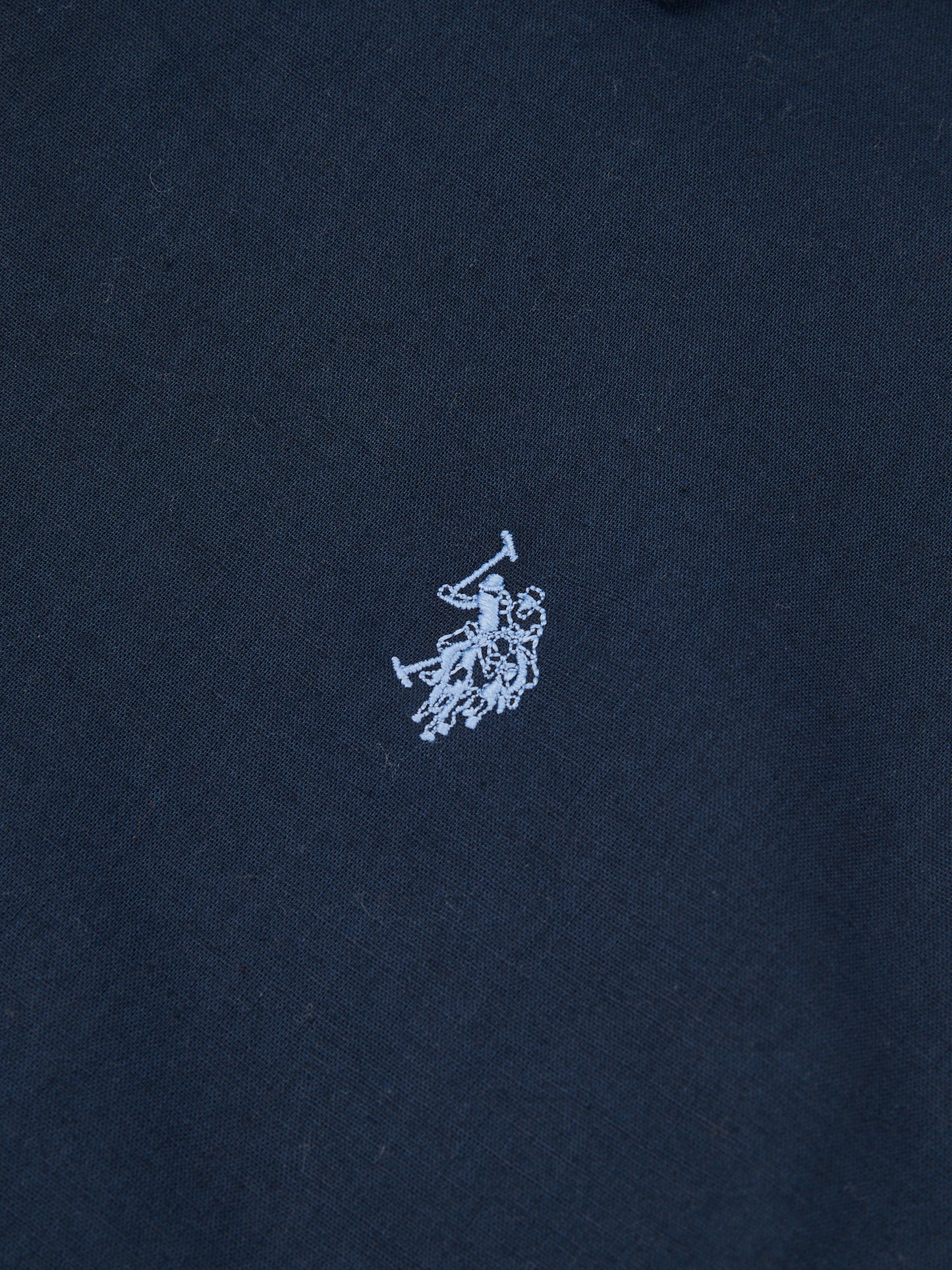 Mens Linen Blend Short Sleeve Shirt Dark Sapphire Navy / Moonlight Blue DHM
