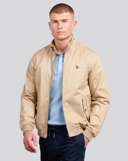 Mens Cotton Twill Harrington Jacket Cornstalk