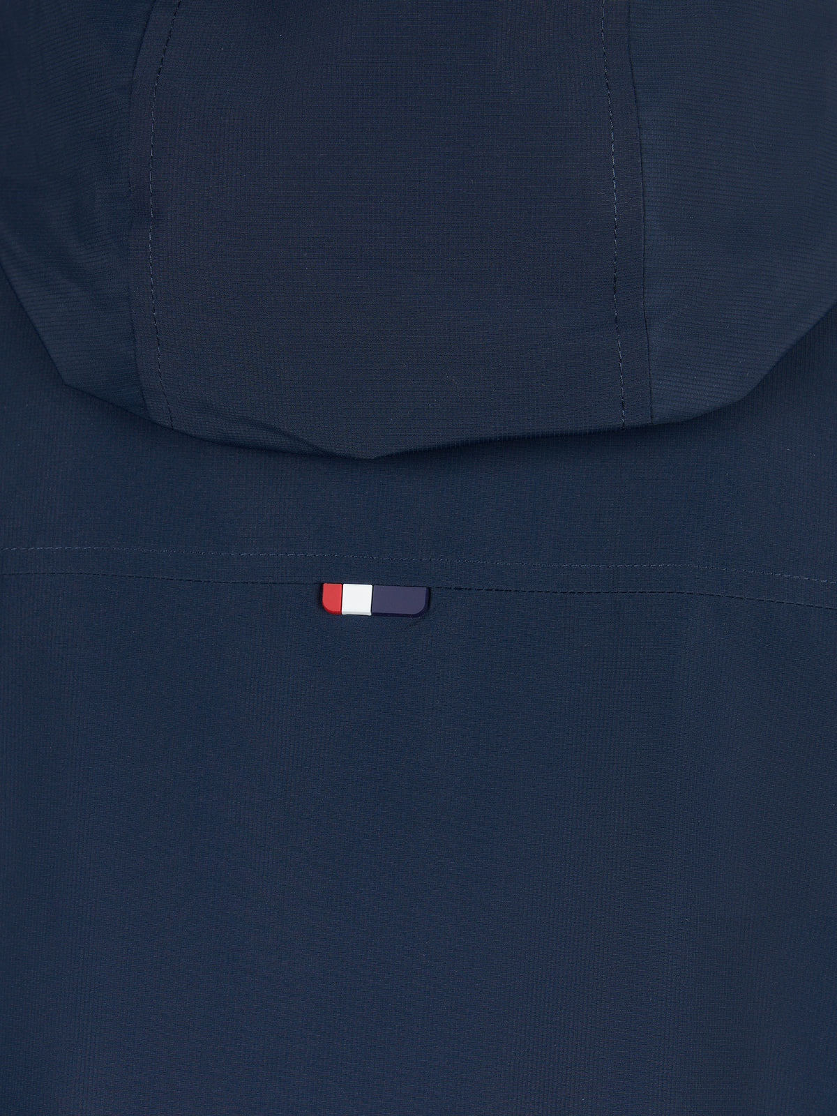 Mens Hooded Windbreaker Dark Sapphire Navy / Haute Red DHM