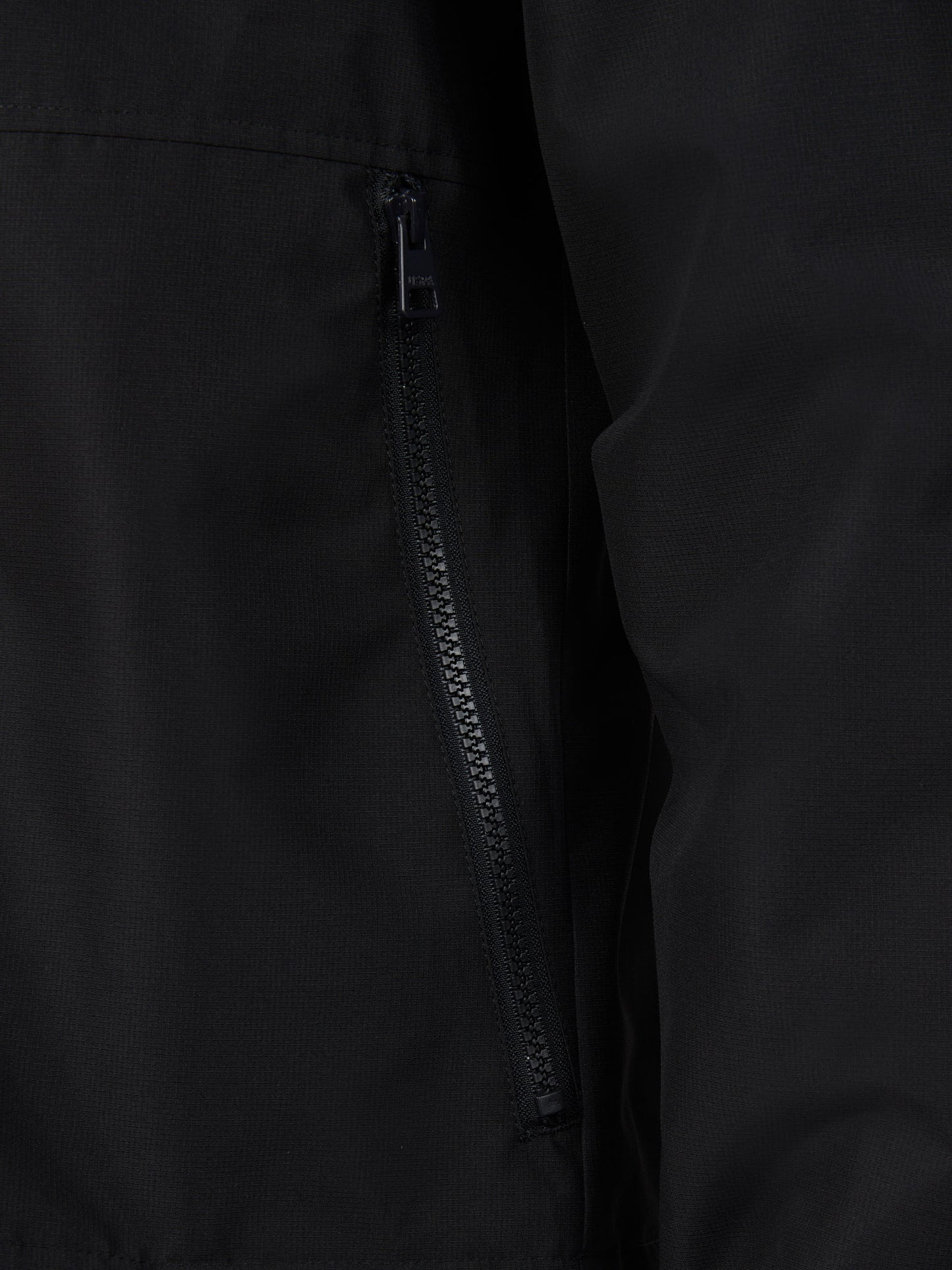 Mens Hooded Windbreaker in Black Bright White DHM