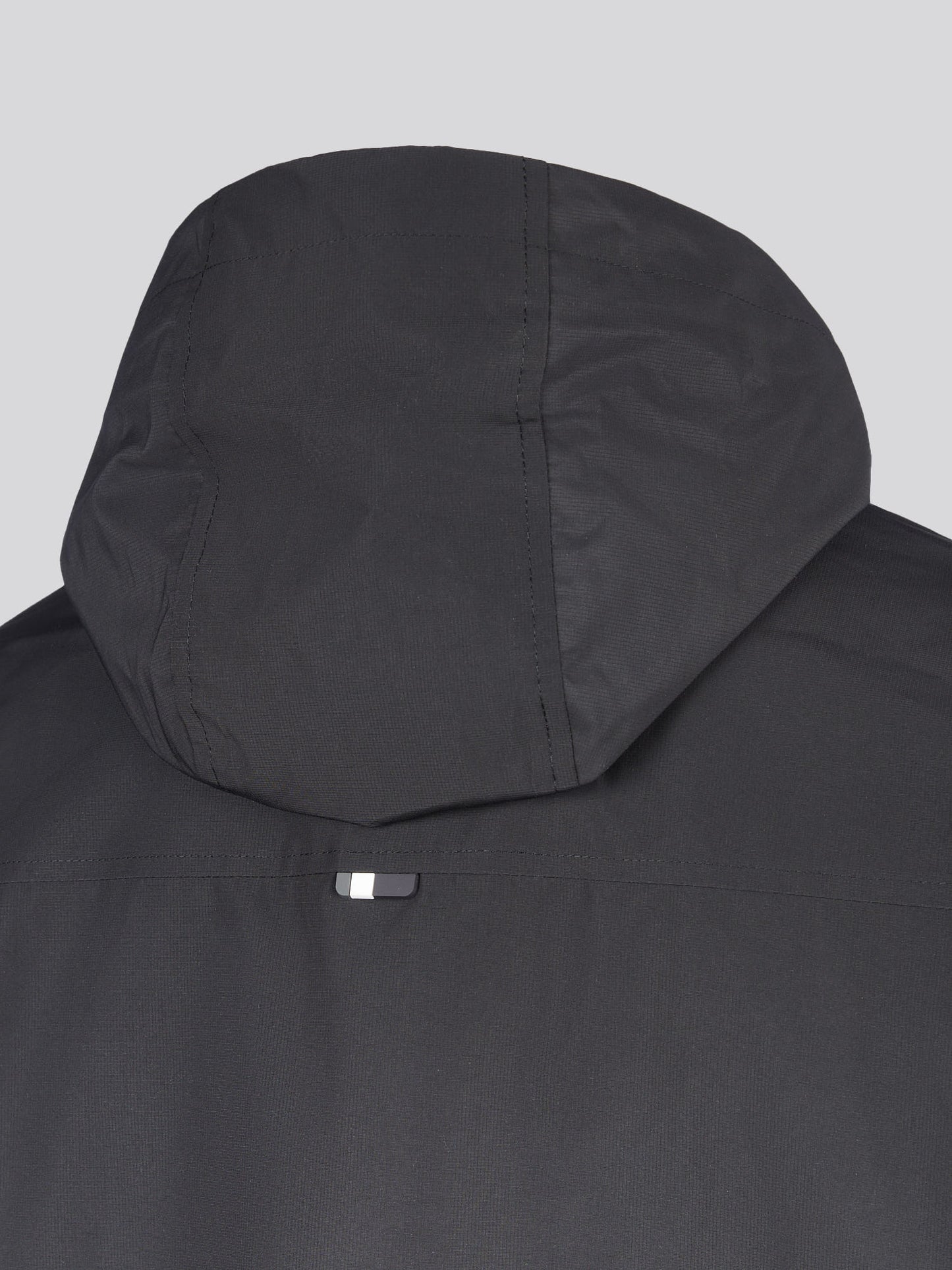 Mens Hooded Windbreaker in Black Bright White DHM