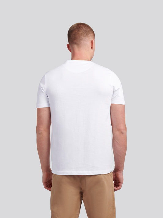 T-shirt menu charakterystycznego nadruku łuku w jasnej bieli