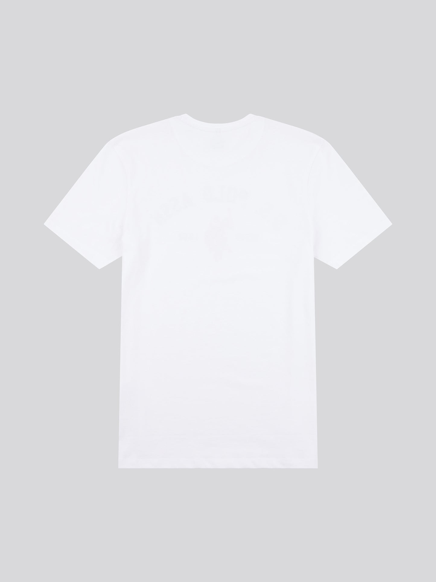 T-shirt menu charakterystycznego nadruku łuku w jasnej bieli