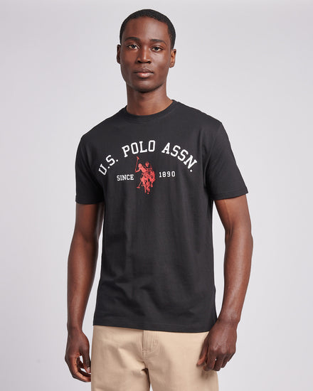 T-shirt w kolorze nadrukiem dla łuku w kolorze czarnym