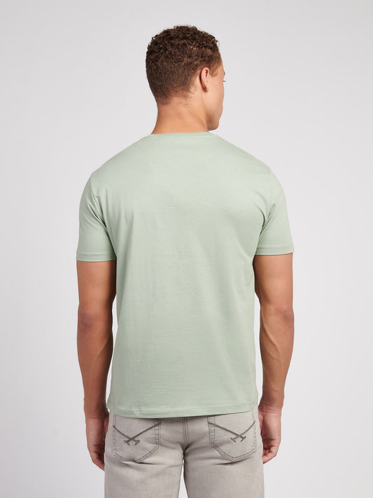 Mens Signature Arch Print T-Shirt in Iceberg Green