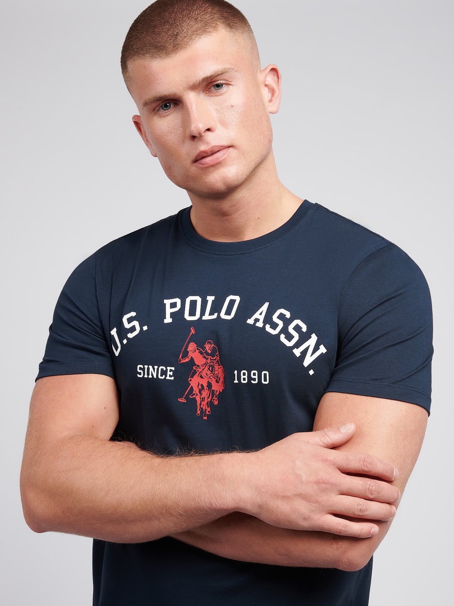 T-shirt mens charakterystyczny w ciemnym szafirowym granatowym
