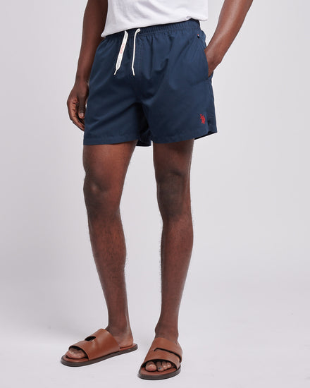 Mens Core Swim Short Dark Sapphire Navy / Haute Red DHM