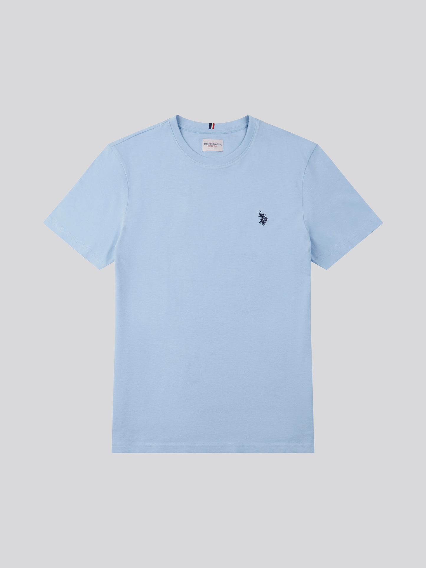 Mens Double Horsemen T-Shirt in Chambray Blue