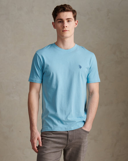 Mens Double Horsemen T-Shirt Air Blue