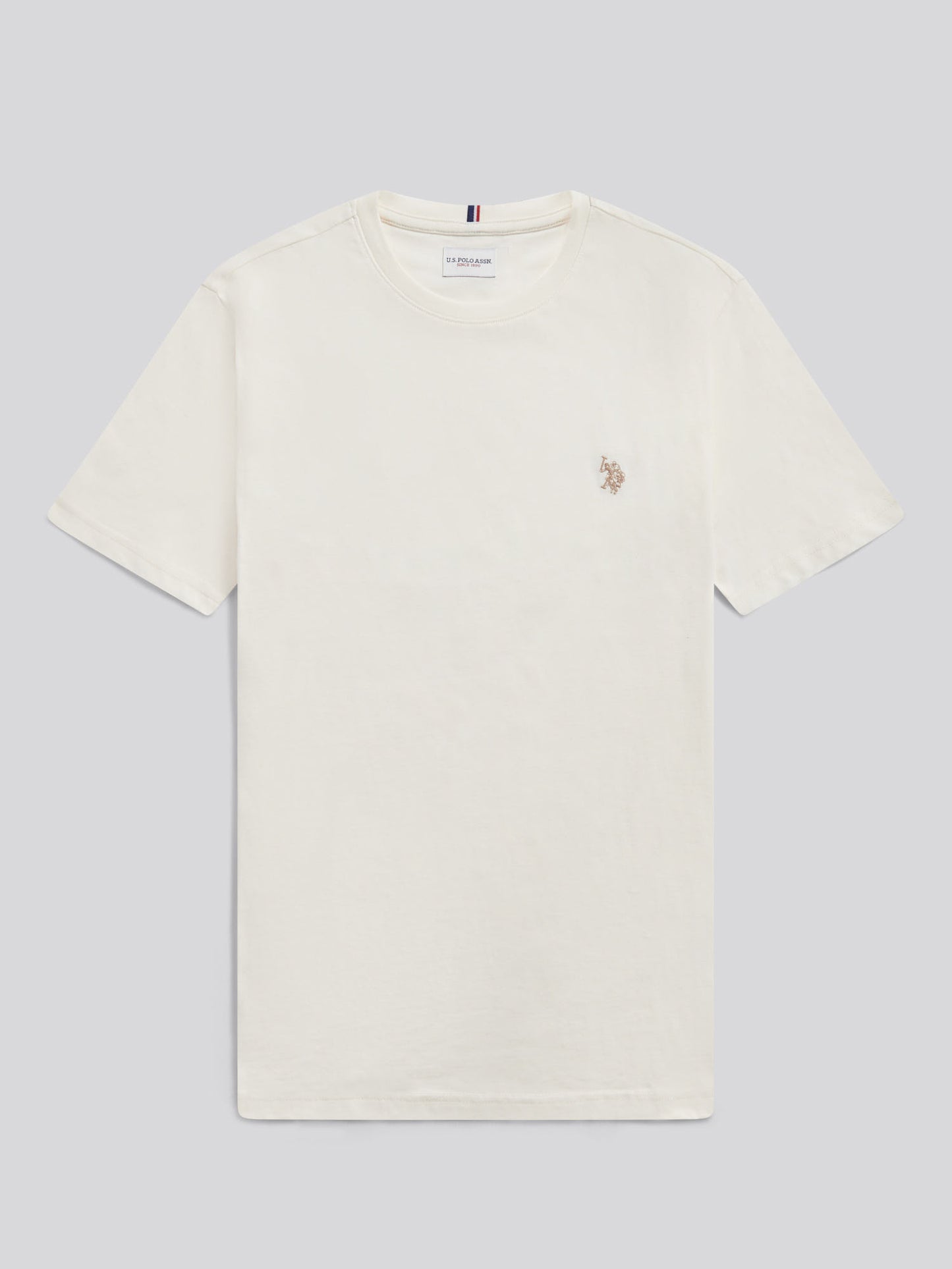 T-shirt podwójnych jeźdźców męskich w szepcie biały