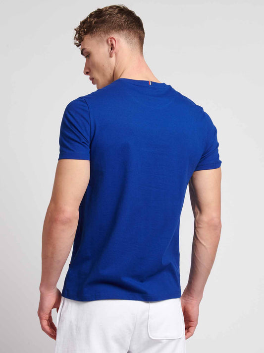 T-shirt podwójnych jeźdźców w błękit sodalitowej