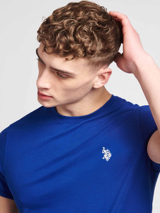 T-shirt podwójnych jeźdźców w błękit sodalitowej