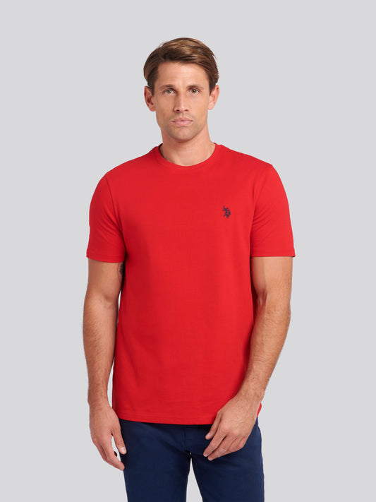 T-shirt męski podwójny jeźdźcy w Haute Red