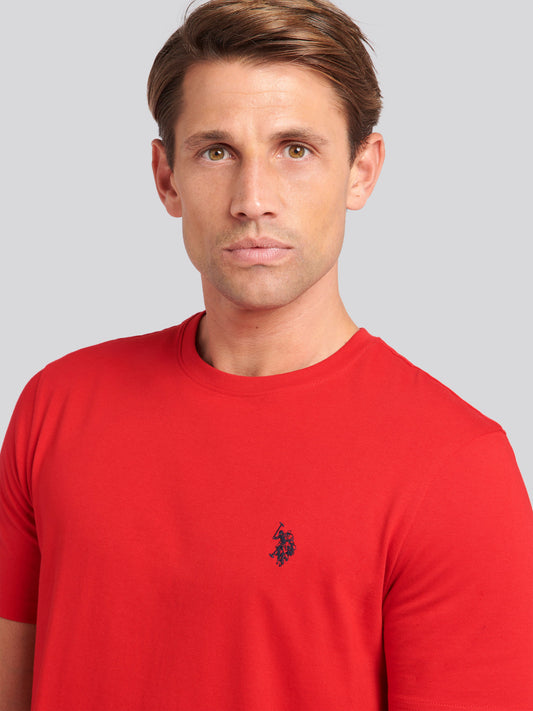 T-shirt męski podwójny jeźdźcy w Haute Red