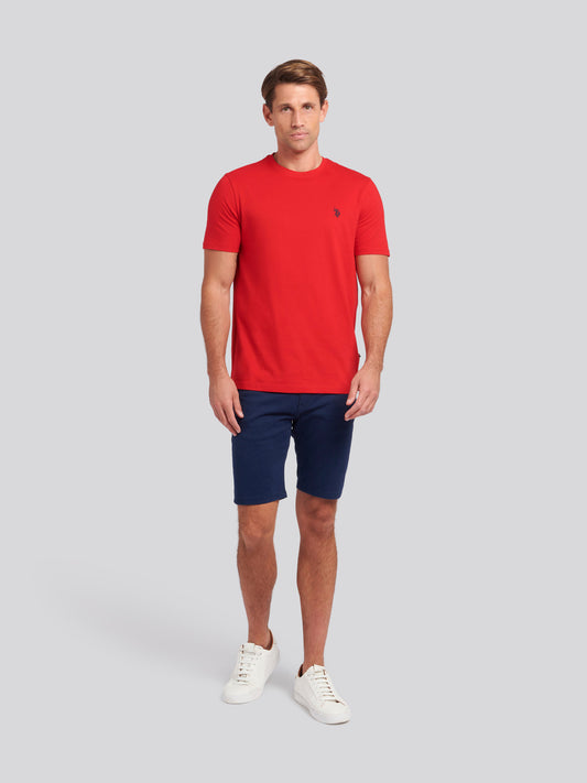 T-shirt męski podwójny jeźdźcy w Haute Red