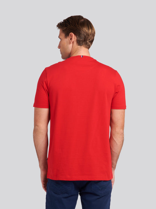 T-shirt męski podwójny jeźdźcy w Haute Red
