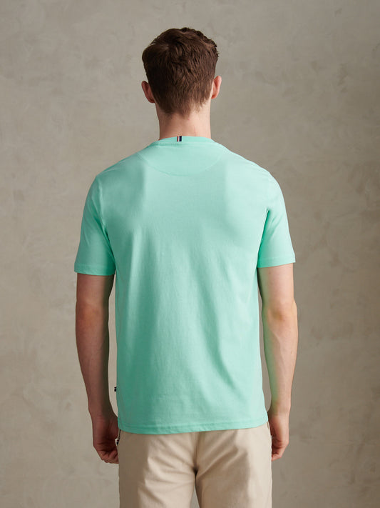 Mens Double Horsemen T-Shirt in Ice Green