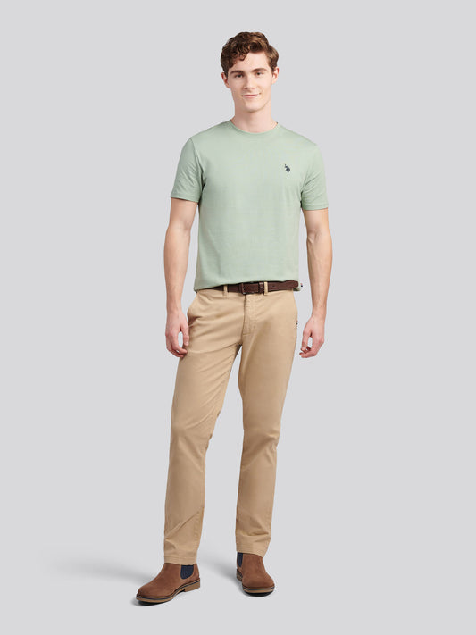 T-shirt męski podwójny jeźdźcy w lodowej zieleni