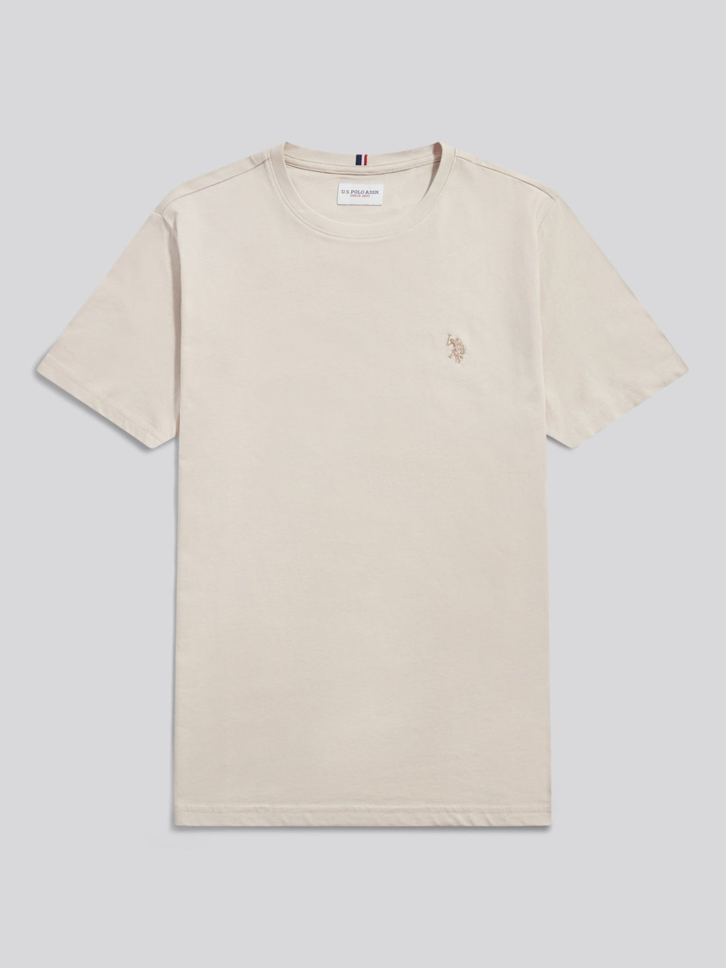 Mens Double Horsemen T-Shirt Beige