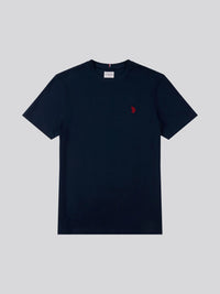 T-shirt podwójnych jeźdźców w ciemnym szafirowym granatowym/haute czerwony DHM
