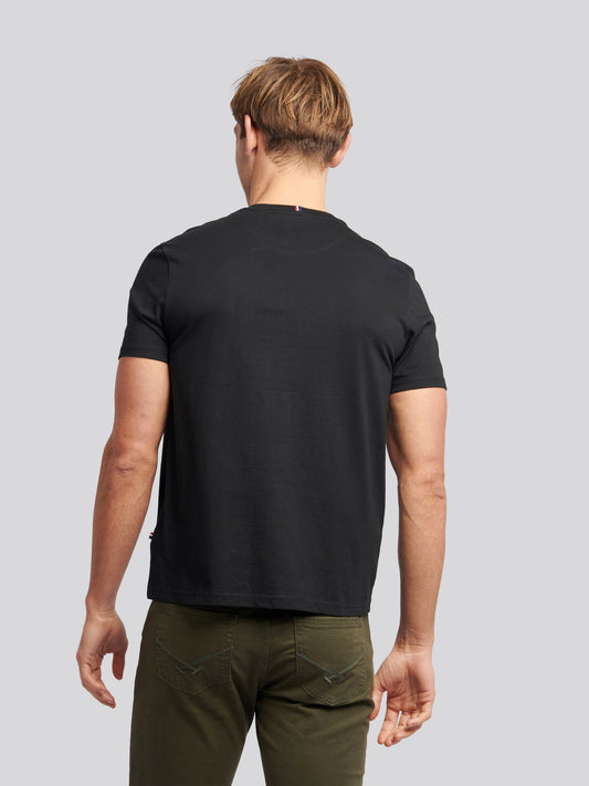 Mens Double Horsemen T-Shirt in Black Bright White DHM