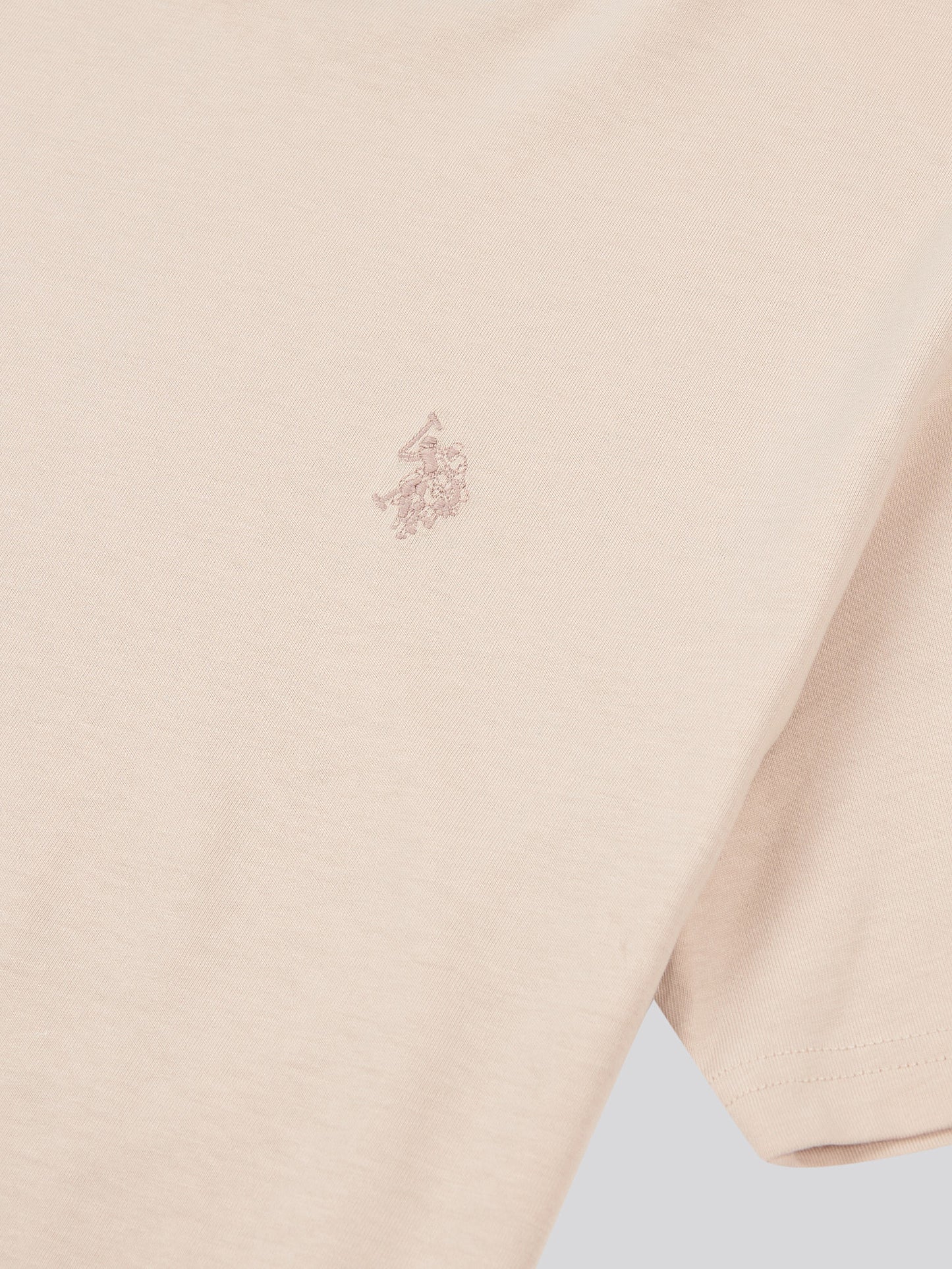Mens Double Horsemen T-Shirt in Doeskin