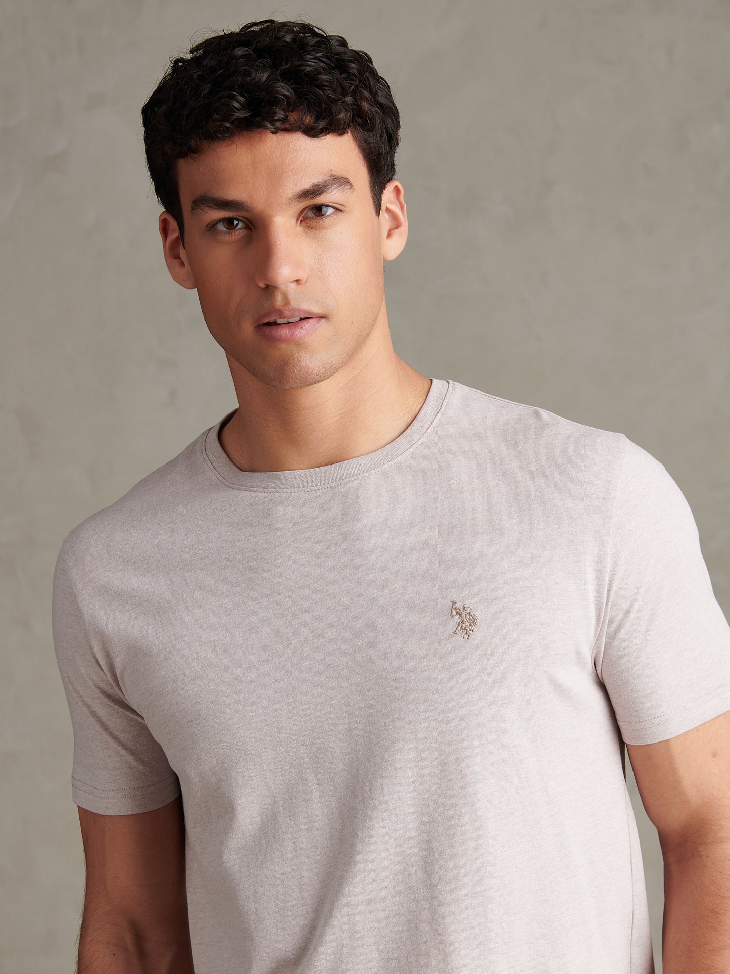Mens Double Horsemen T-Shirt Atmosphere Marl