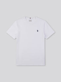 T-shirt podwójnych jeźdźców w białym/ciemnym szafirowym granatowym dhm