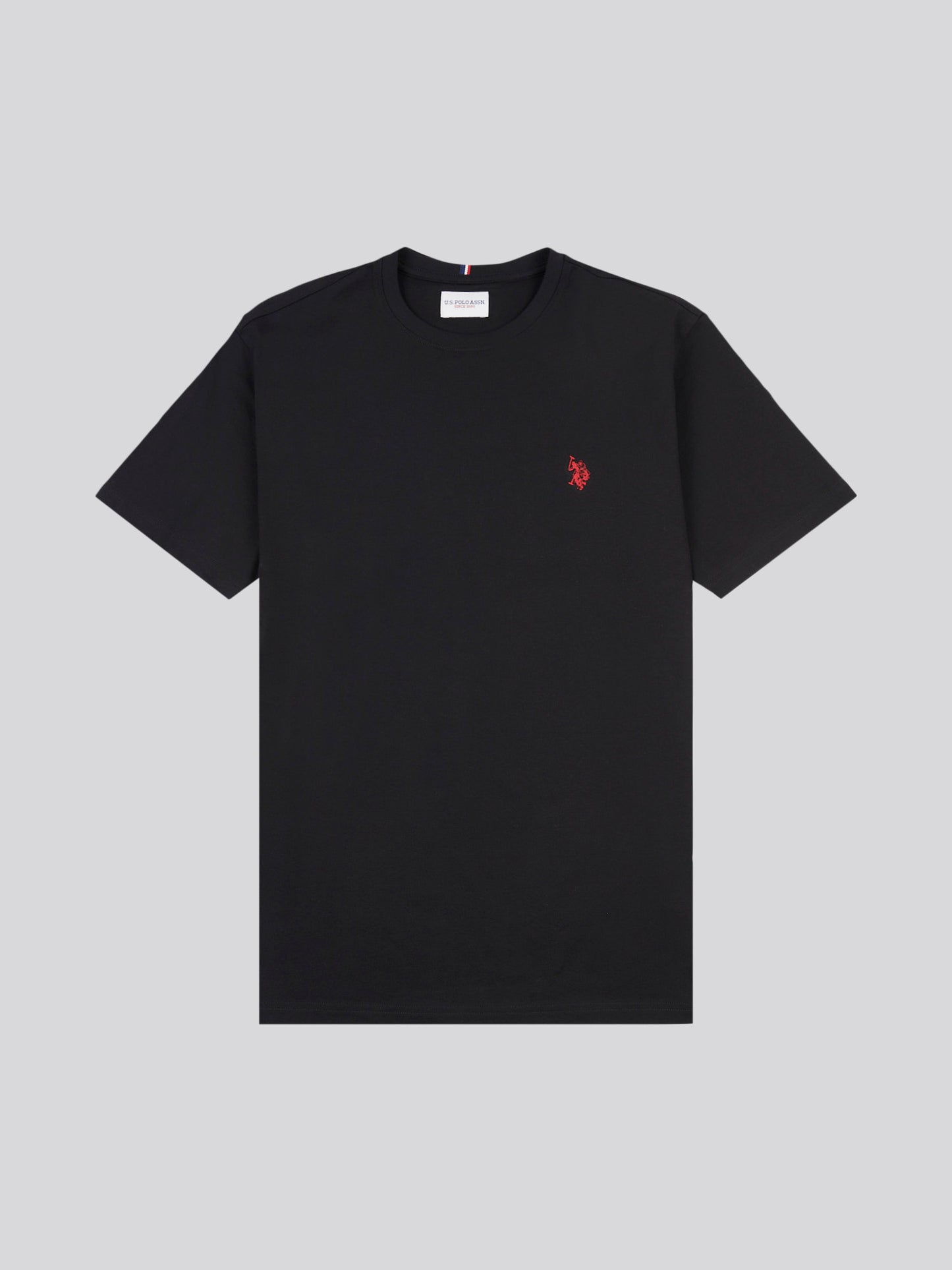 T-shirt podwójnych jeźdźców w kolorze czarnym/haute czerwonym DHM