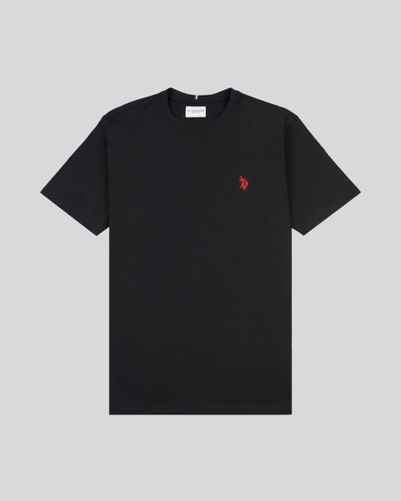 T-shirt podwójnych jeźdźców w kolorze czarnym/haute czerwonym DHM