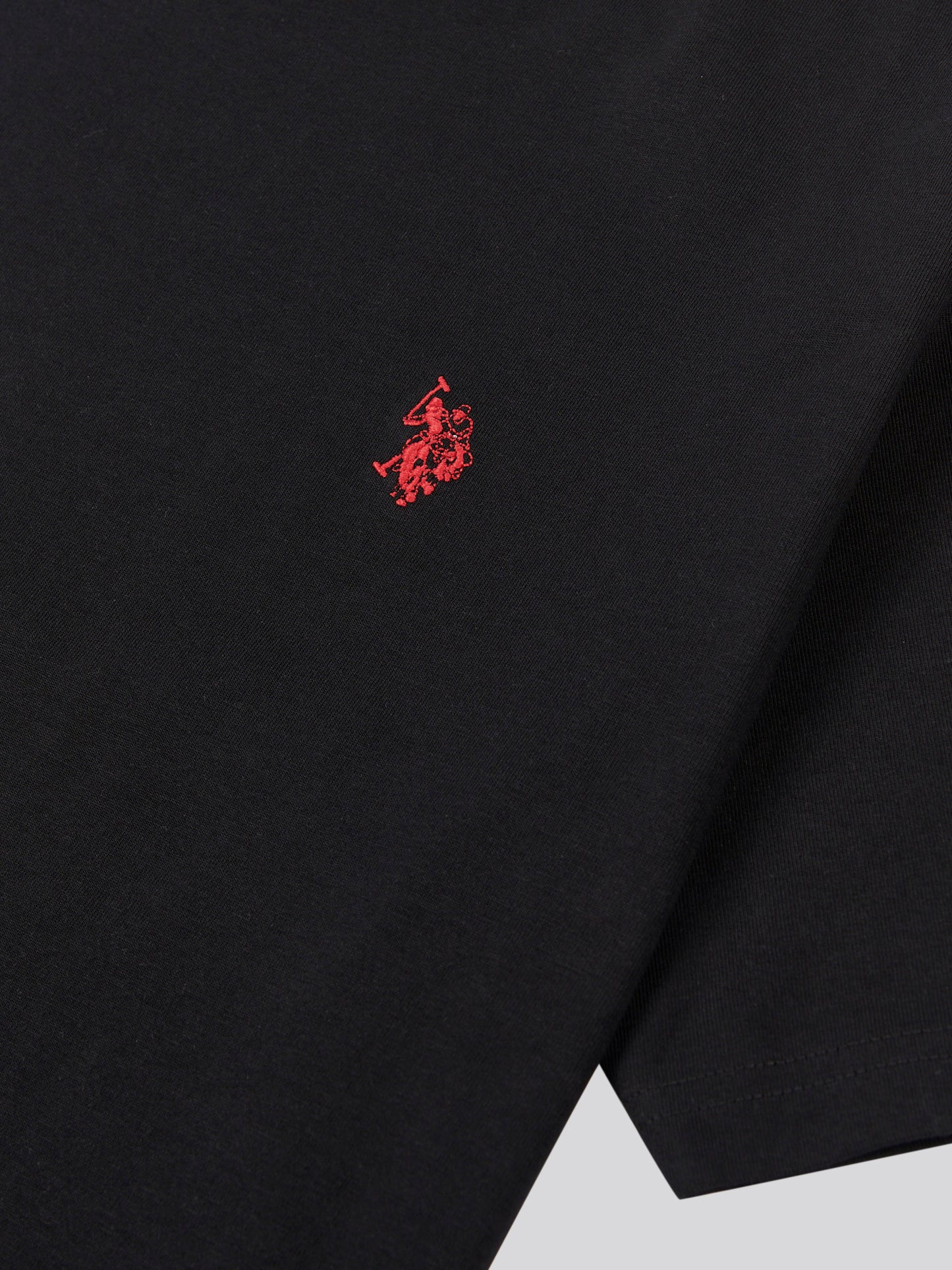 T-shirt podwójnych jeźdźców w kolorze czarnym/haute czerwonym DHM