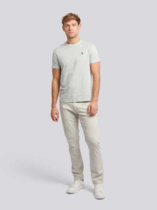 T-shirt podwójnych jeźdźców w średnim szarym margle