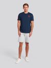 Mens Player 3 T-shirt w ciemnym szafirowym granatowym/haute Red DHM