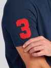 Mens Player 3 T-shirt w ciemnym szafirowym granatowym/haute Red DHM